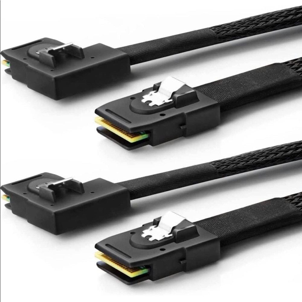 CableCreation 2 Pk Internal Mini SAS SFF-8087 to Right Angle SFF-8087 Cord 2.5FT